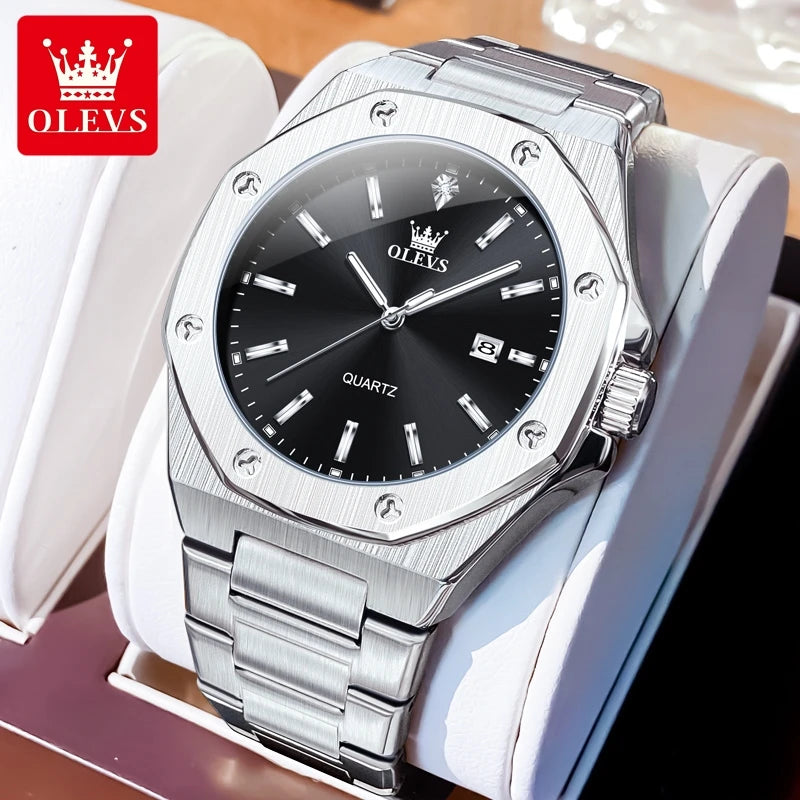 OLEVS 3613 Watches For Men  Multifunctional Chronograph Wristwatch Original Waterproof Luminous  Quartz Automatic Watch Reloj