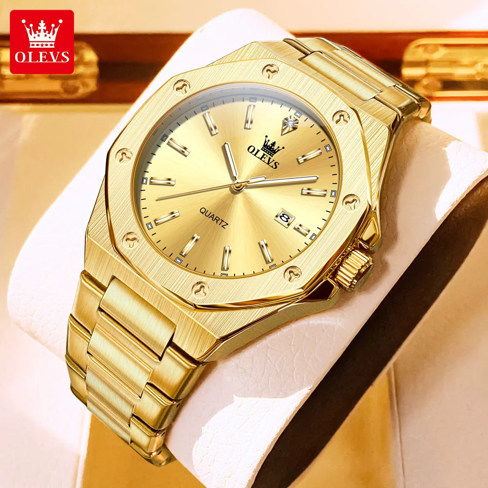 OLEVS 3613 Watches For Men  Multifunctional Chronograph Wristwatch Original Waterproof Luminous  Quartz Automatic Watch Reloj